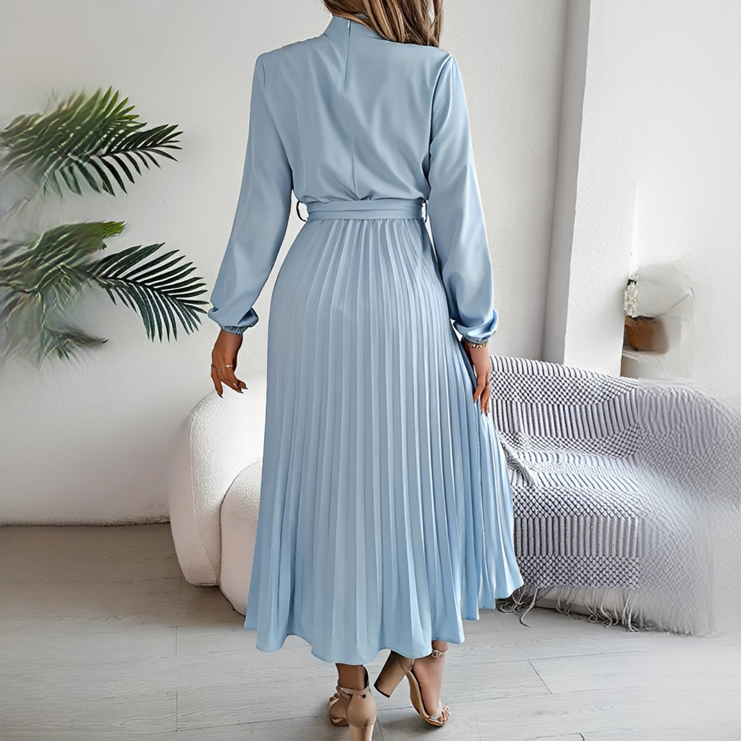 Jessy - Robe à plis longues manches pour femme