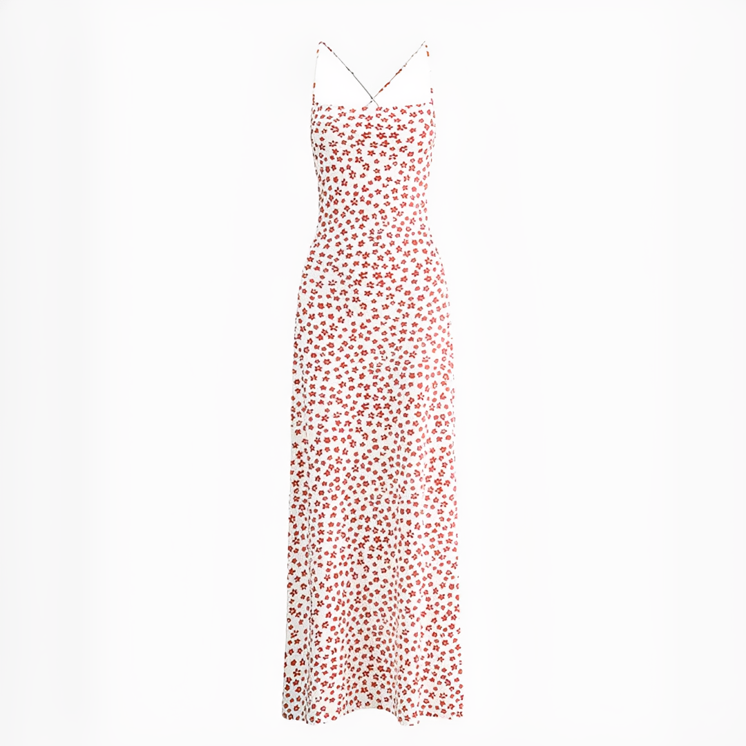 Emily - Robe longue fluide à bretelles