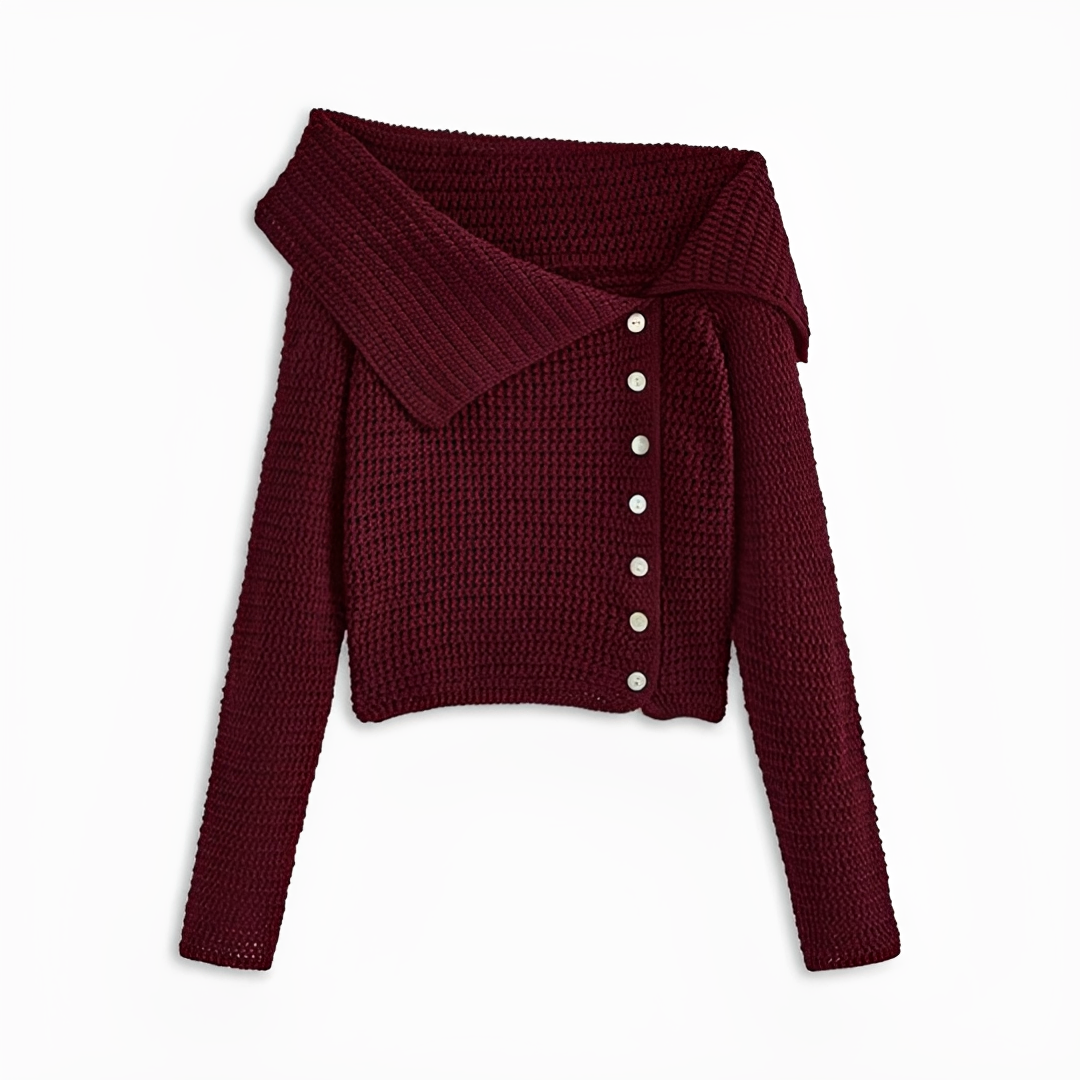 Ginalyn - Pull Asymétrique à Épaule Dénudée