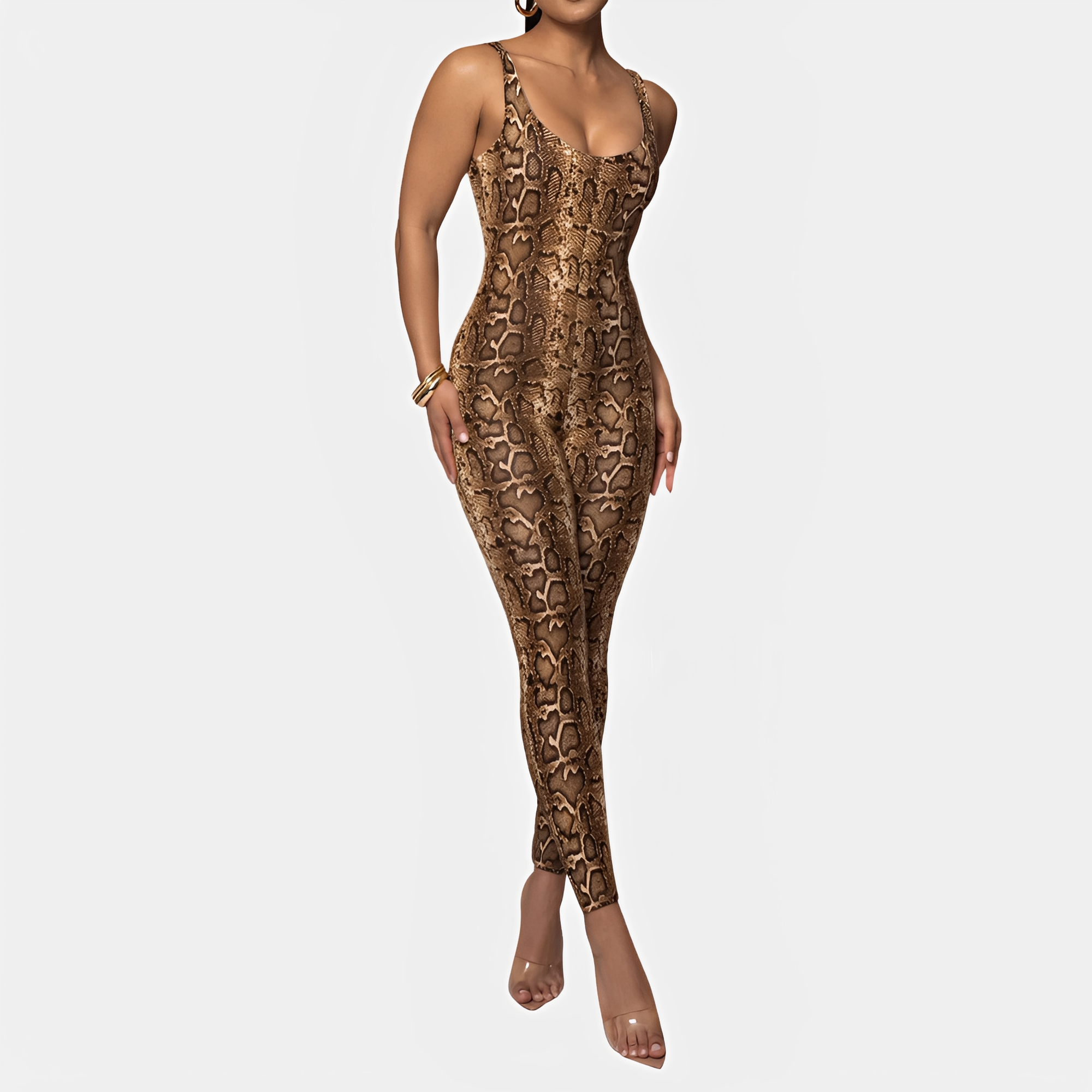 Elaine - Robe serrée chic avec motifs