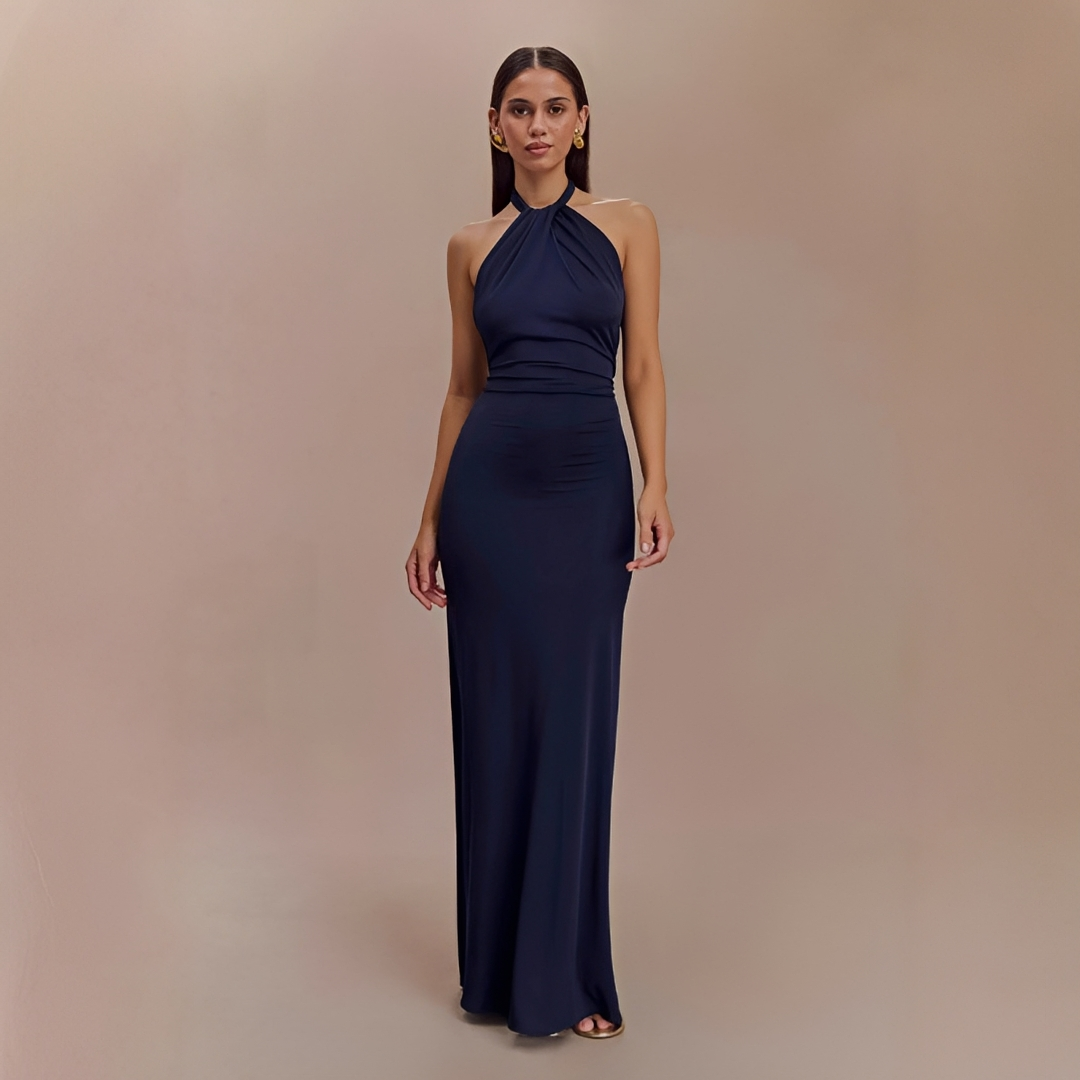 Mabel - Robe Maxi Élégante à Dos Nu
