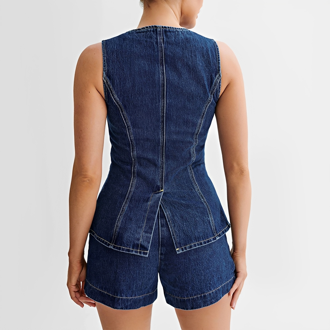 Collin - Set chic avec gilet et short