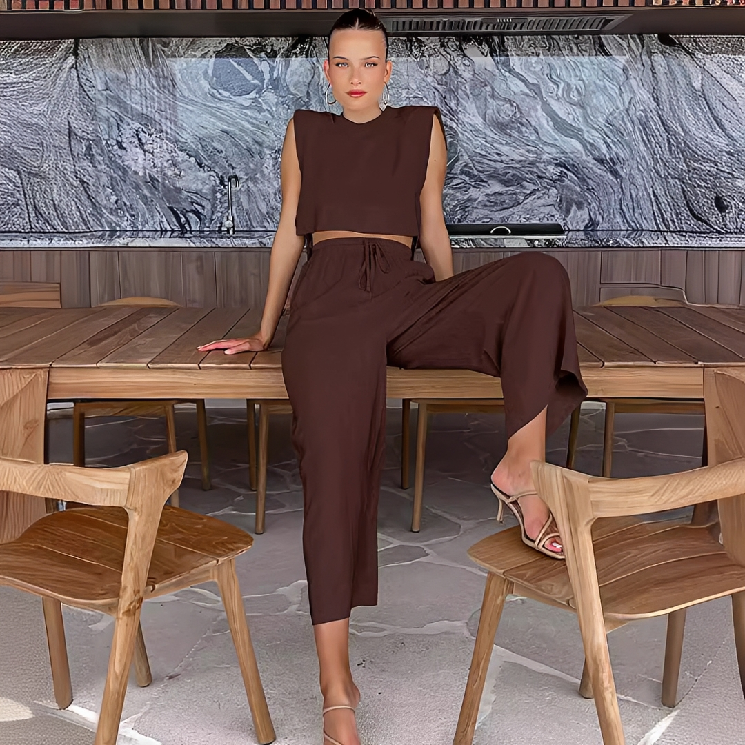 Meavel - Ensemble à la mode avec pantalon large et haut
