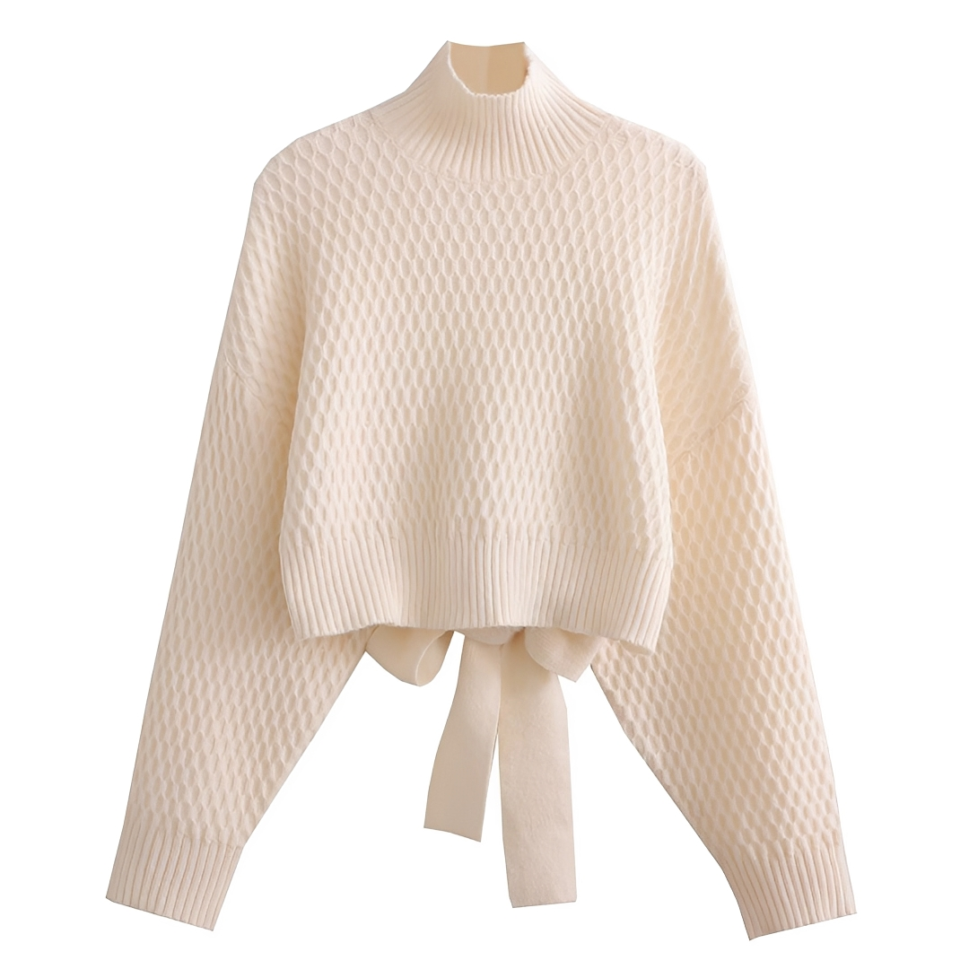 Adelyn - Pull tendance avec un nœud au dos