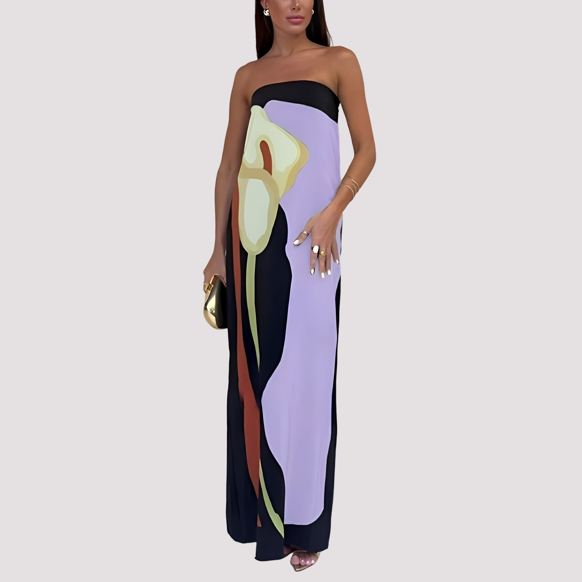 Samara - Robe longue chic sans bretelles