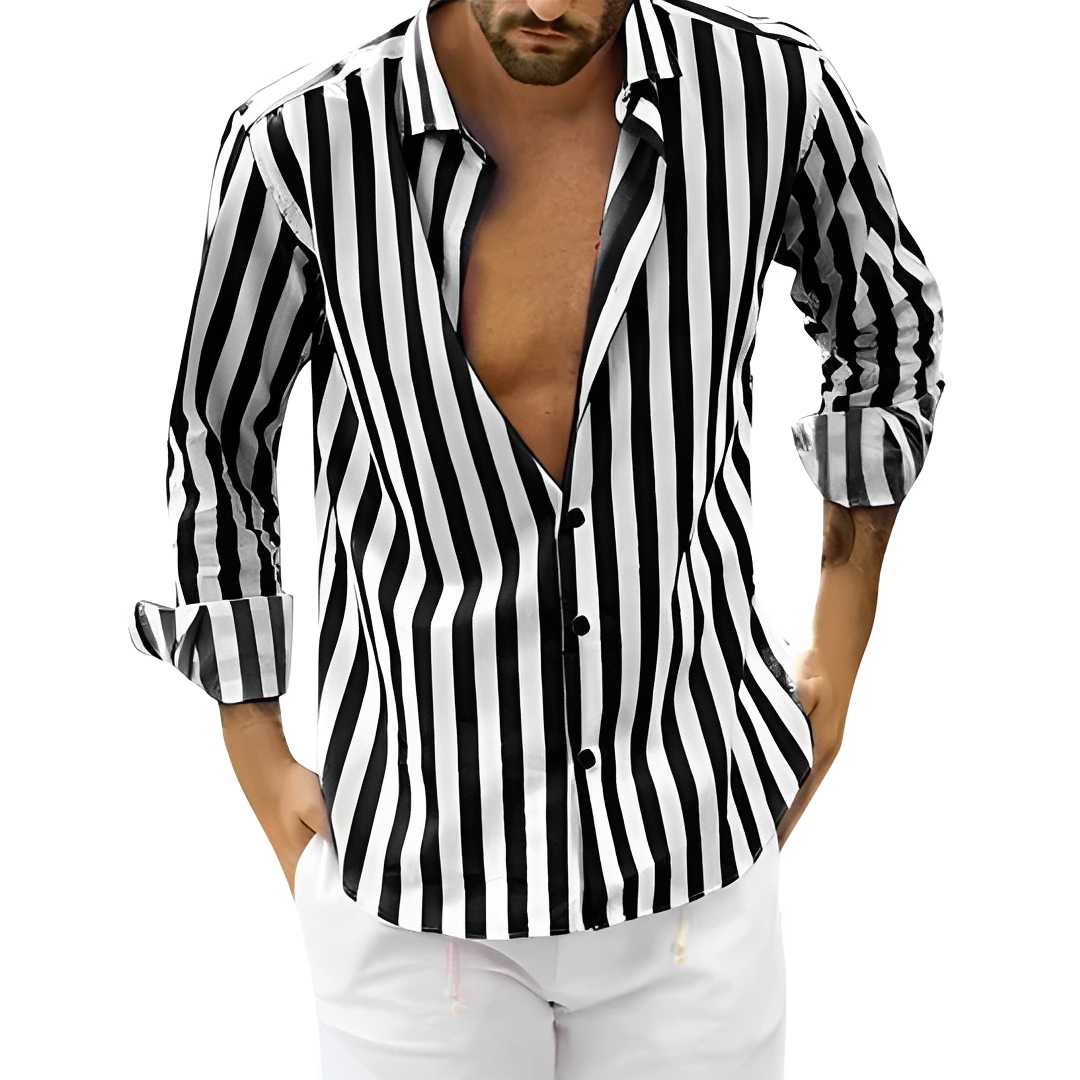 Roldan - Chemise d'été homme à rayures