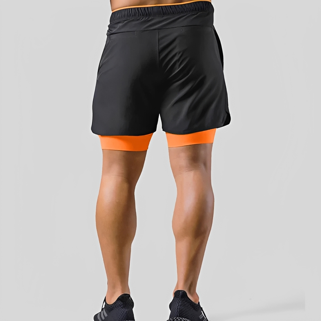 Steven - Short homme - Double couche pour le sport