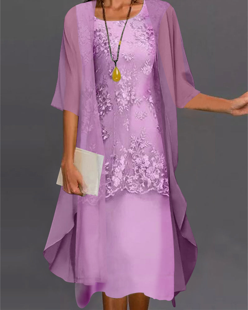 Chona – Robe Femme Élégante Chiffon 2 Pièces