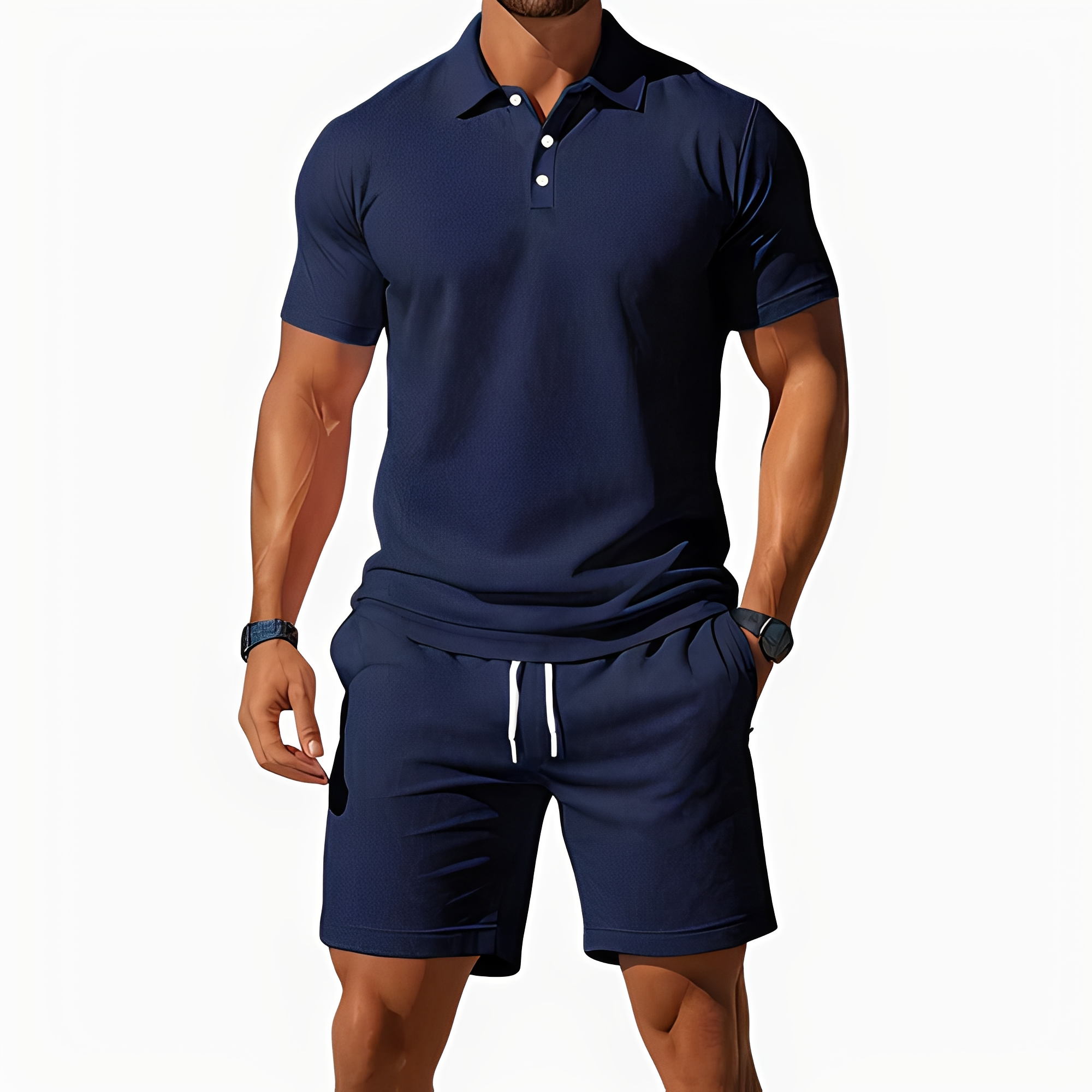 Aldrin - Ensemble polo et short homme à la mode