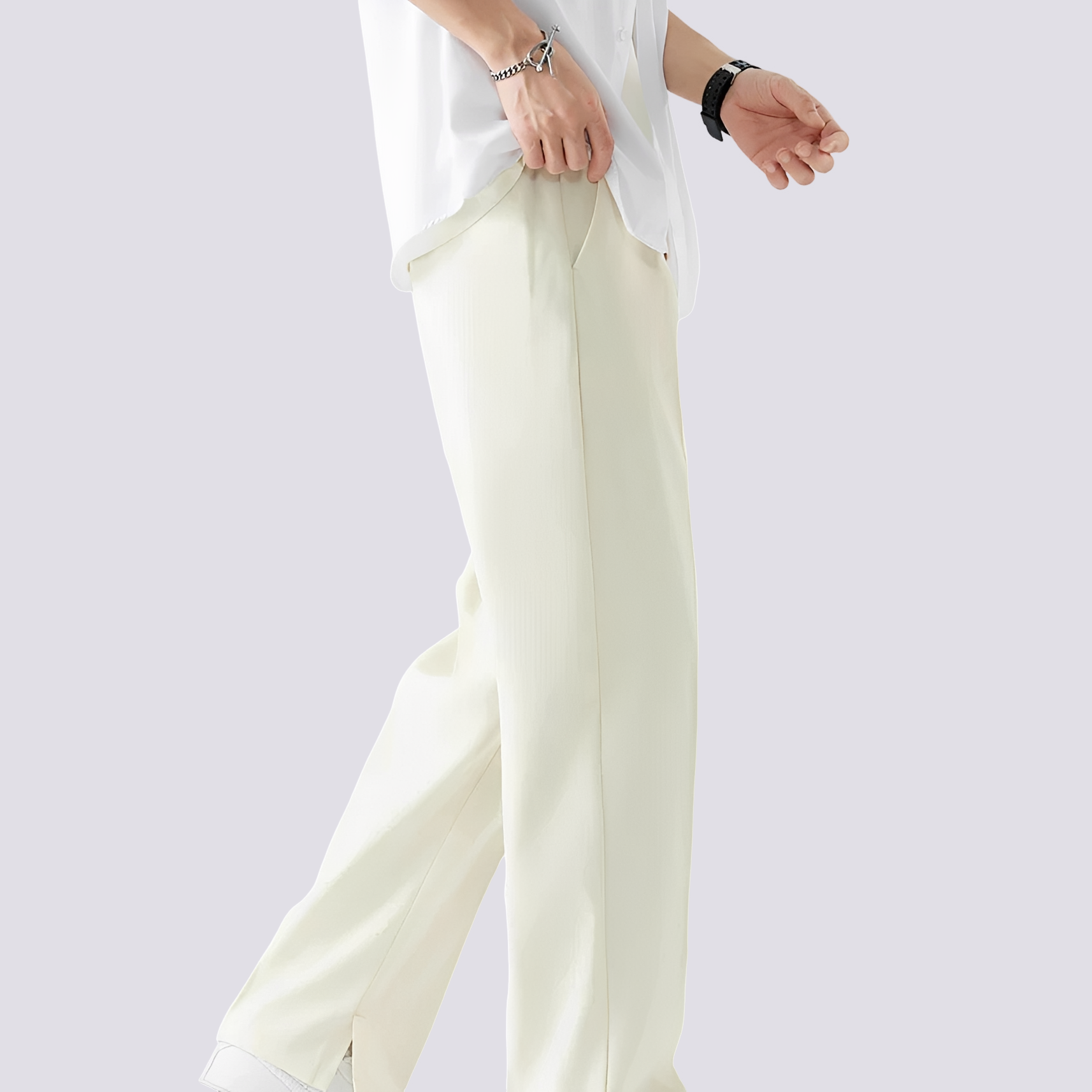 Carlo - Pantalon Large Droit