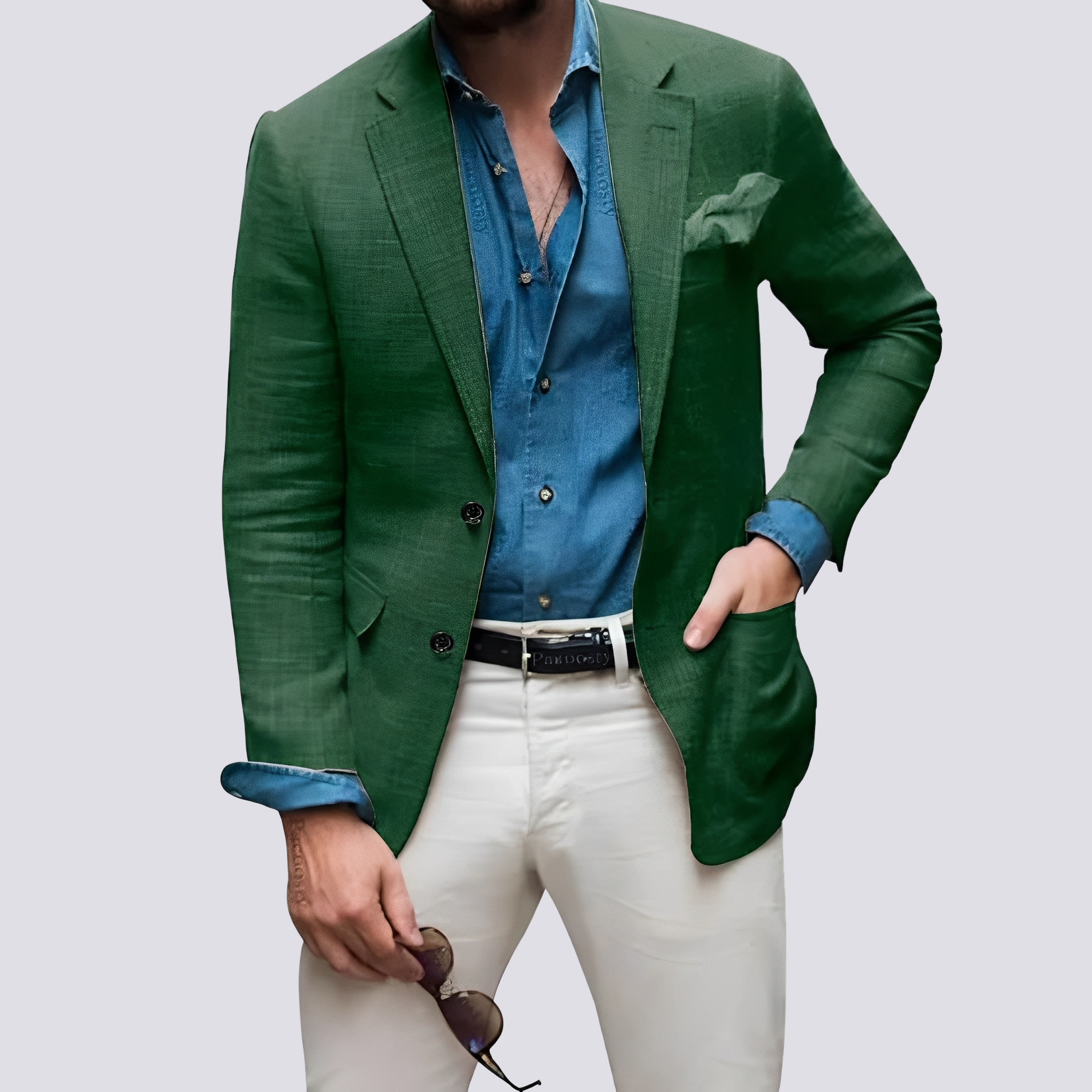 Glenn - Veste chique pour hommes avec boutons