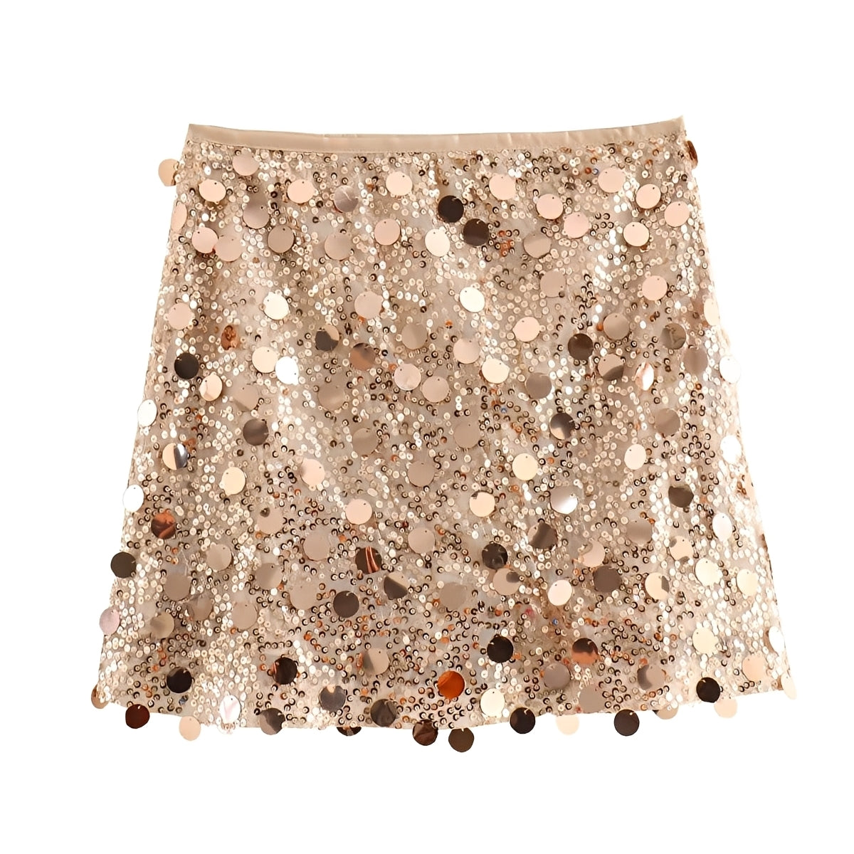 Abbey - Jupe Courte à Paillettes Raffinées