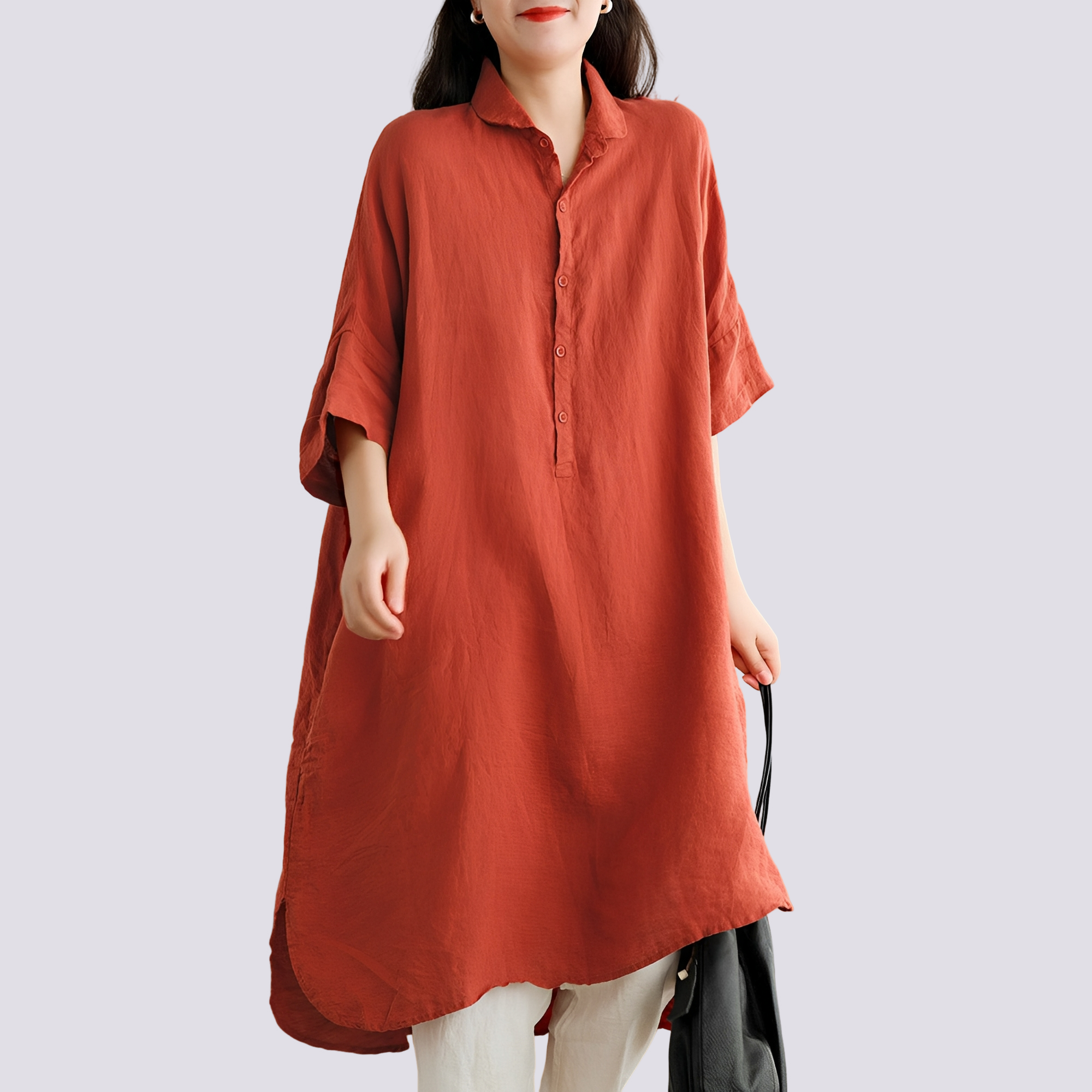 Deborah - Robe-chemise ample et casual pour femmes