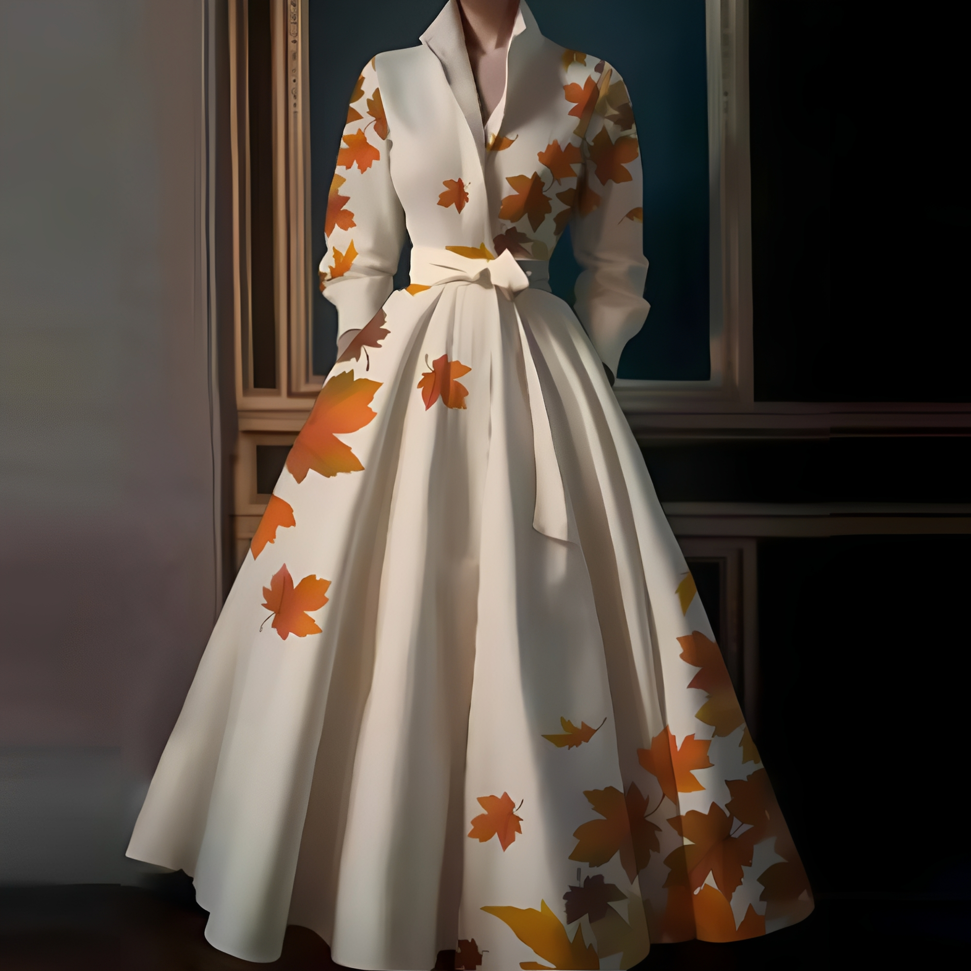 Megan - Robe longue élégante avec ceinture pour femmes