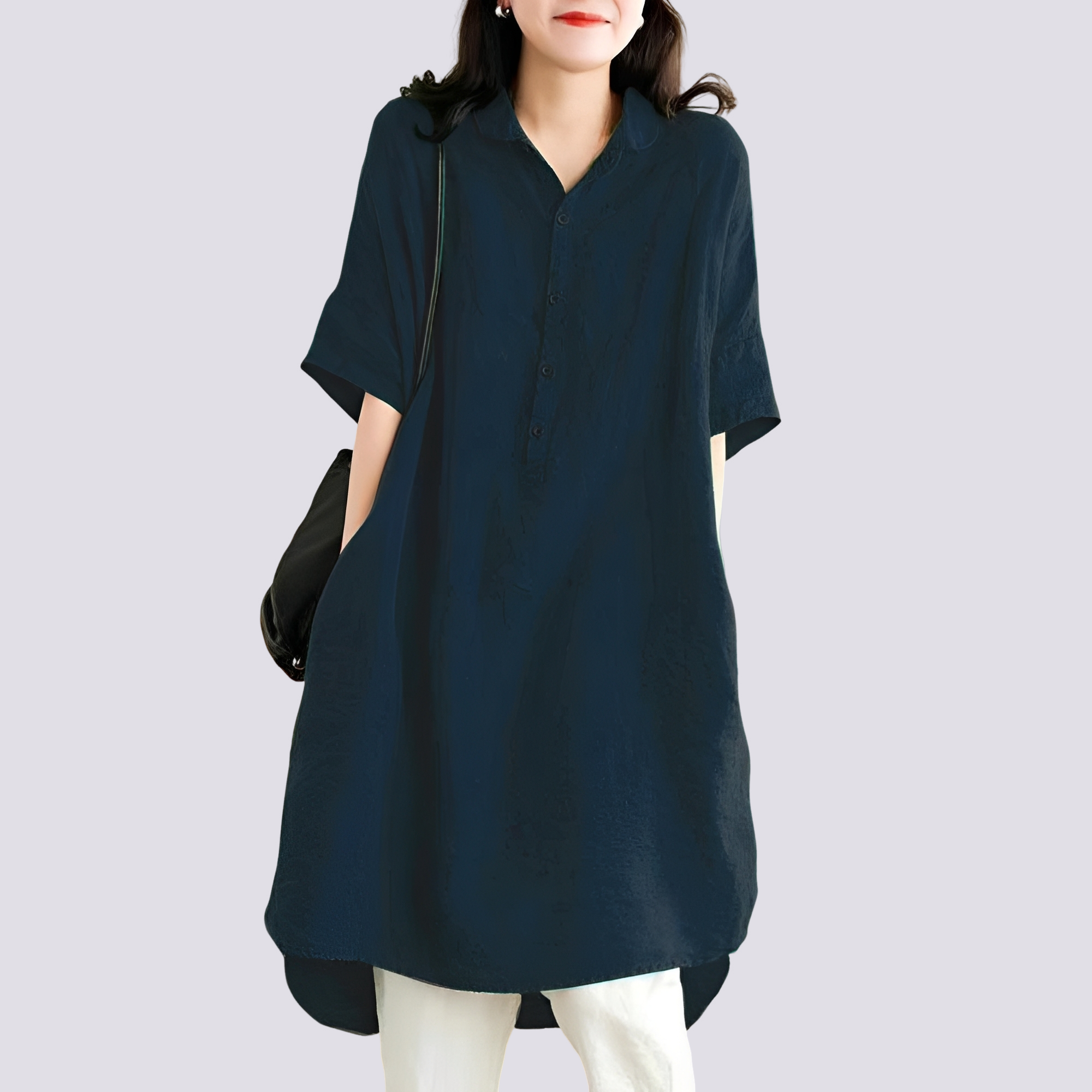 Deborah - Robe-chemise ample et casual pour femmes