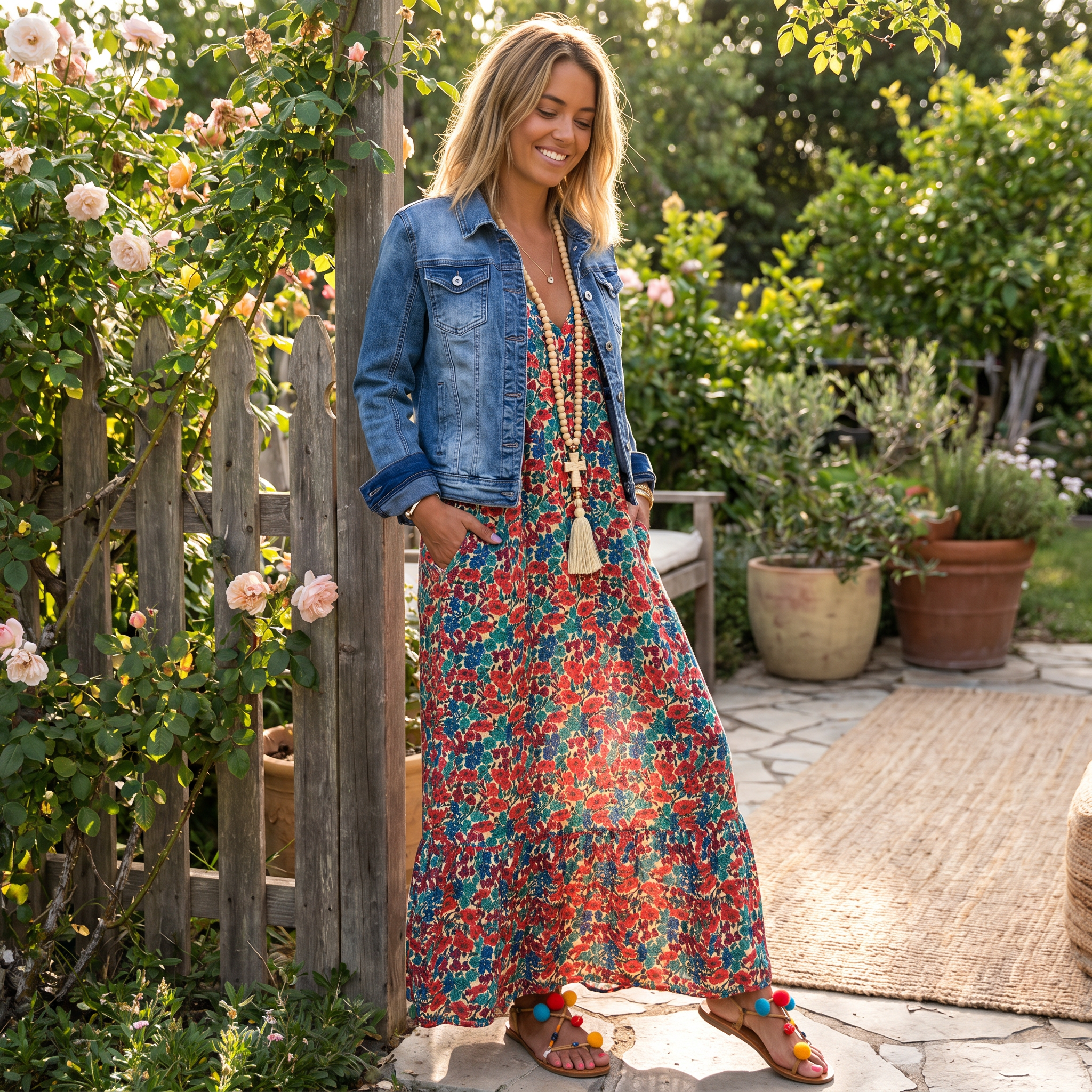 Shalisha - Robe Bohème Chic à Col V