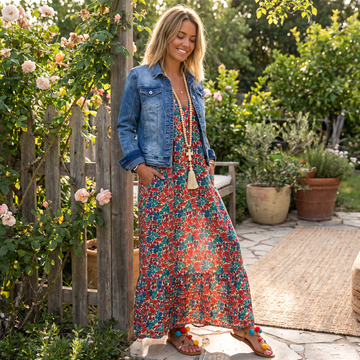 Shalisha - Robe Bohème Chic à Col V