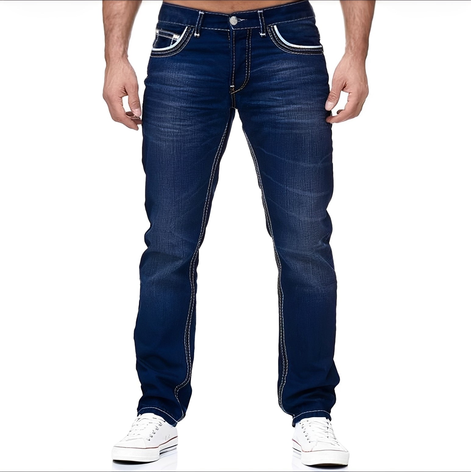 Andy - Jean homme chic avec un look usé