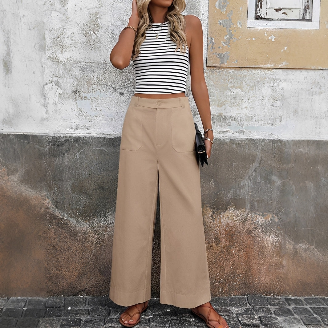 Sofia - Pantalons Décontractés Taille Haute