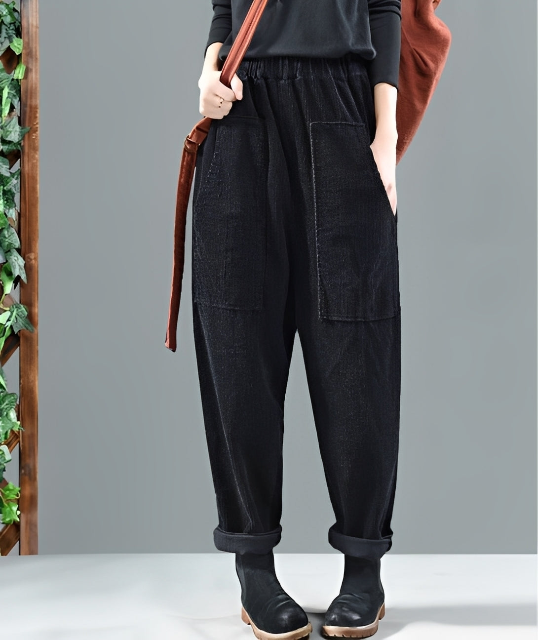 Hanna - Pantalon harem en velours côtelé chic pour femmes