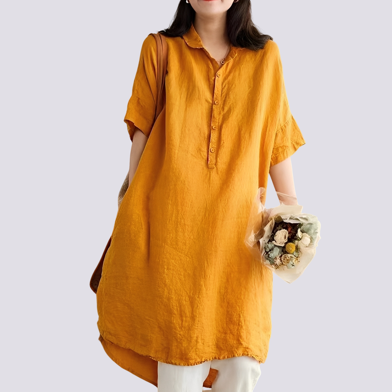 Deborah - Robe-chemise ample et casual pour femmes