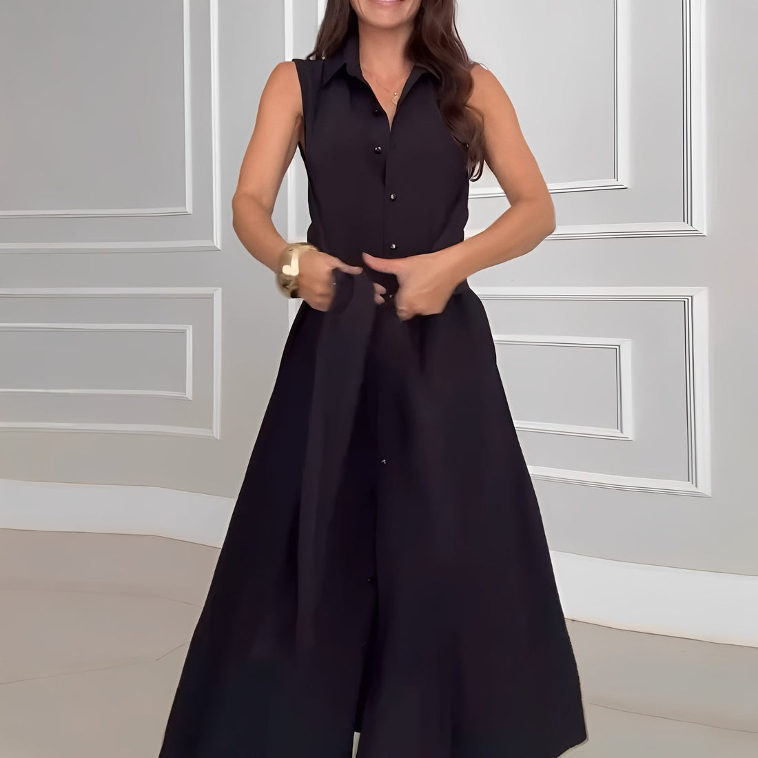 Alison - Robe mi-longue sans manches