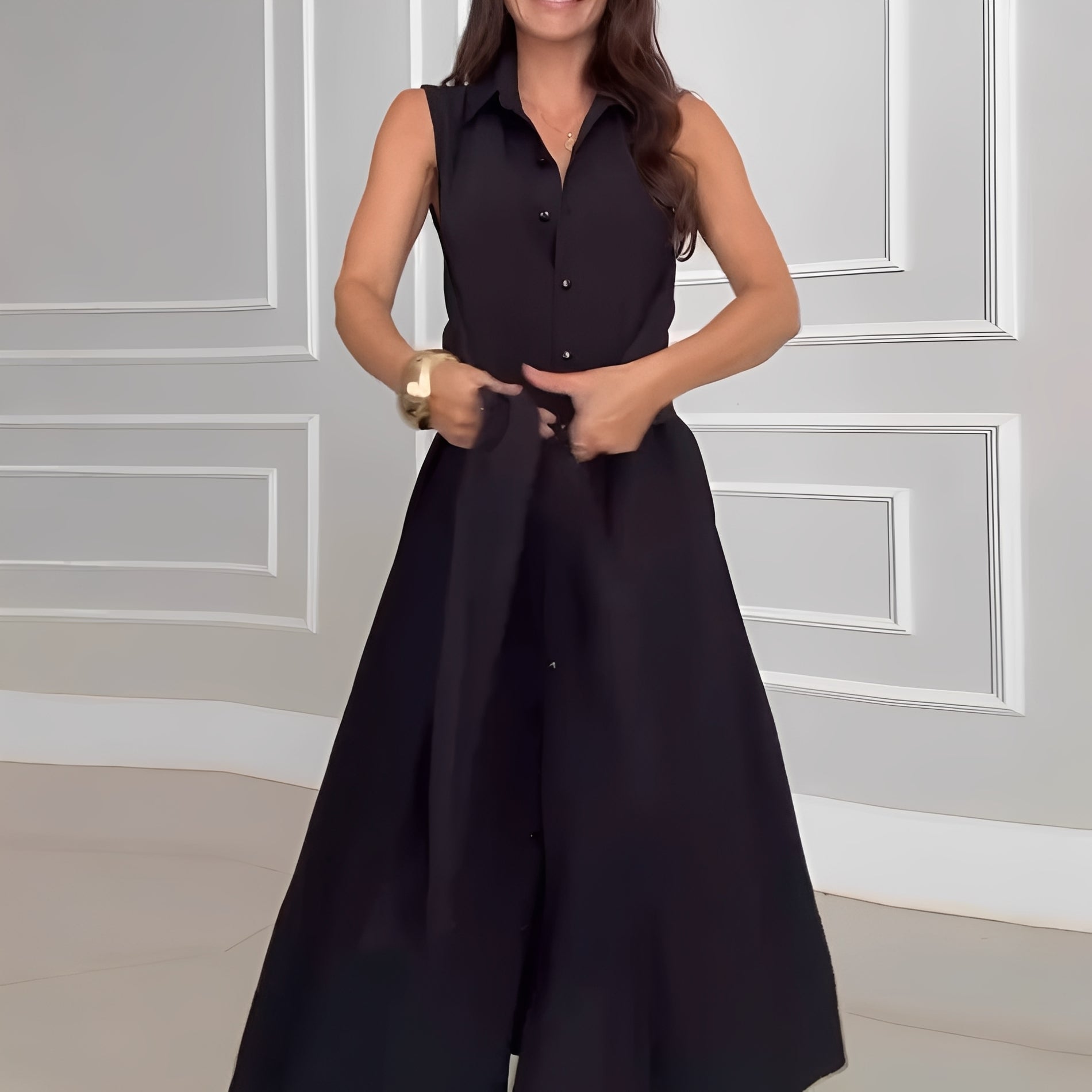 Alison - Robe mi-longue sans manches