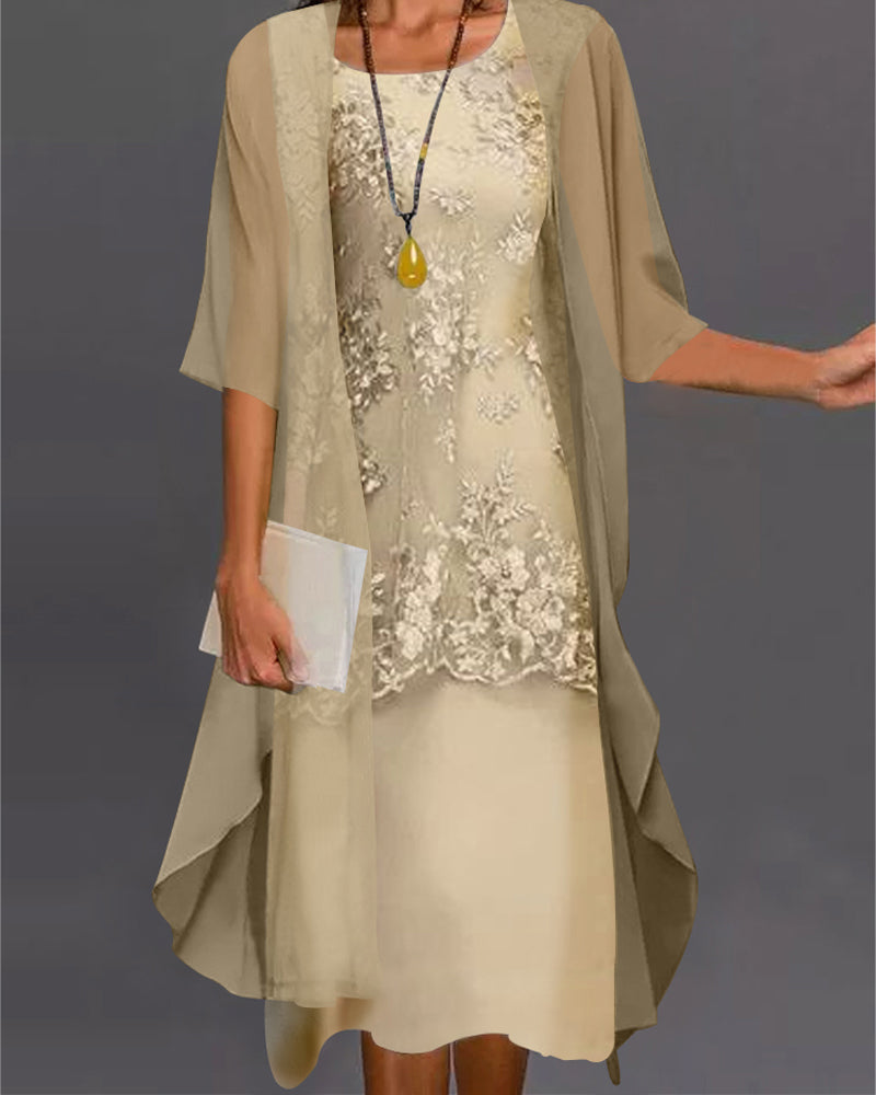 Chona – Robe Femme Élégante Chiffon 2 Pièces