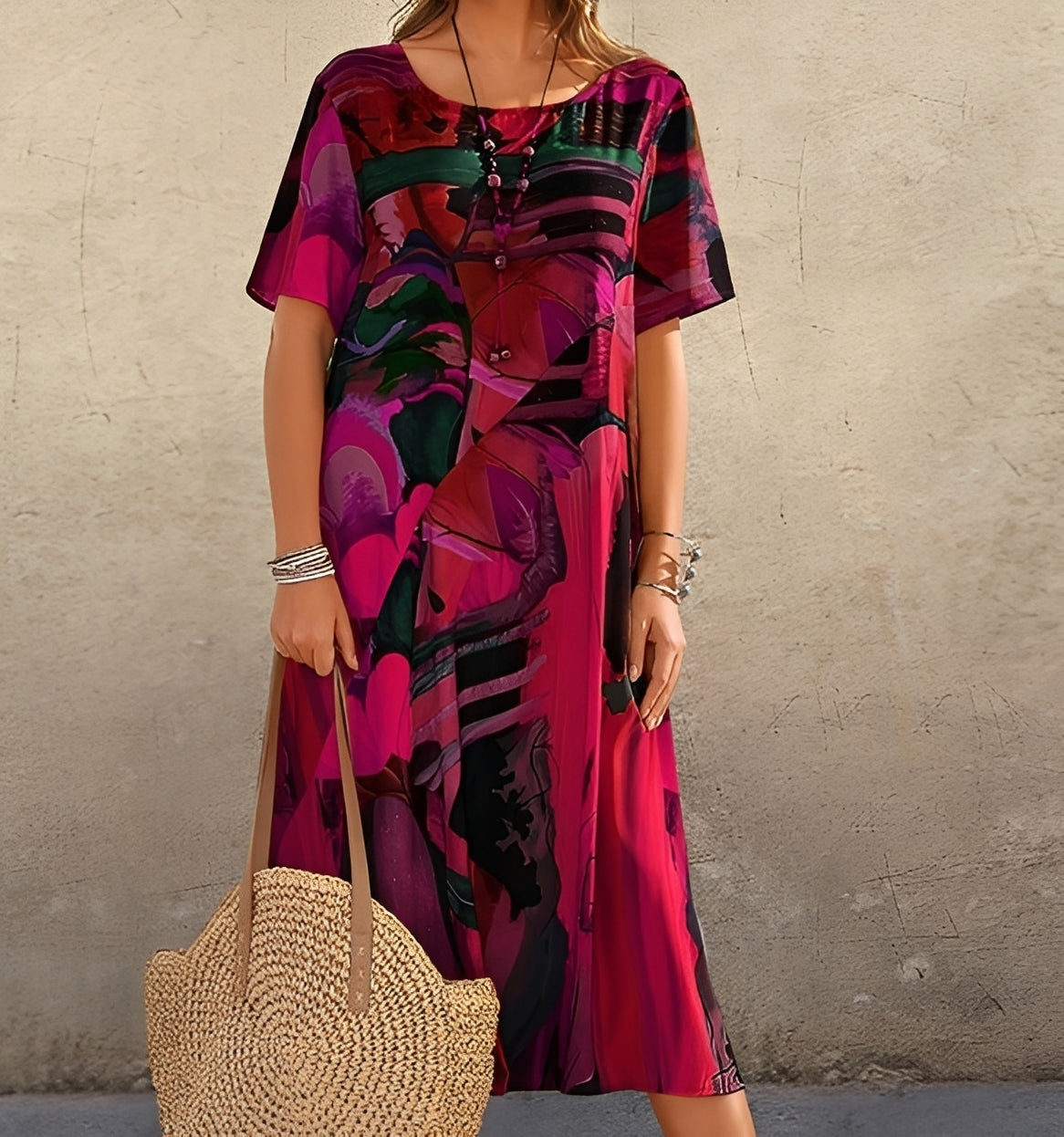 Alexa - Robe à motif élégant et coupe décontractée pour femmes