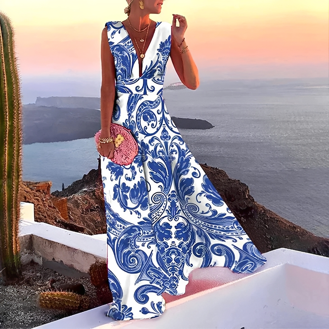Lilyana - Robe Longue Élégante Sans Manches
