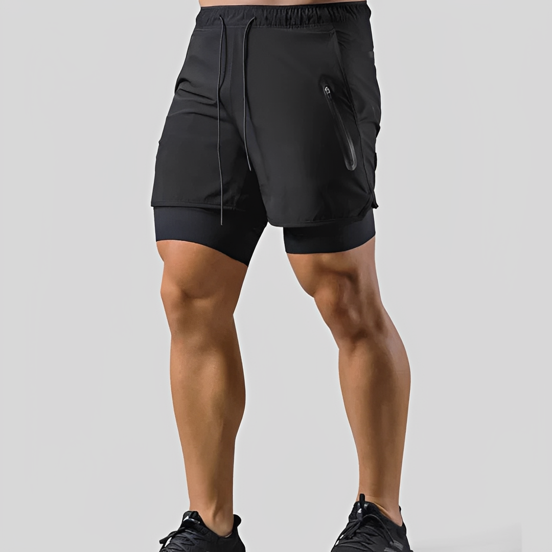Steven - Short homme - Double couche pour le sport