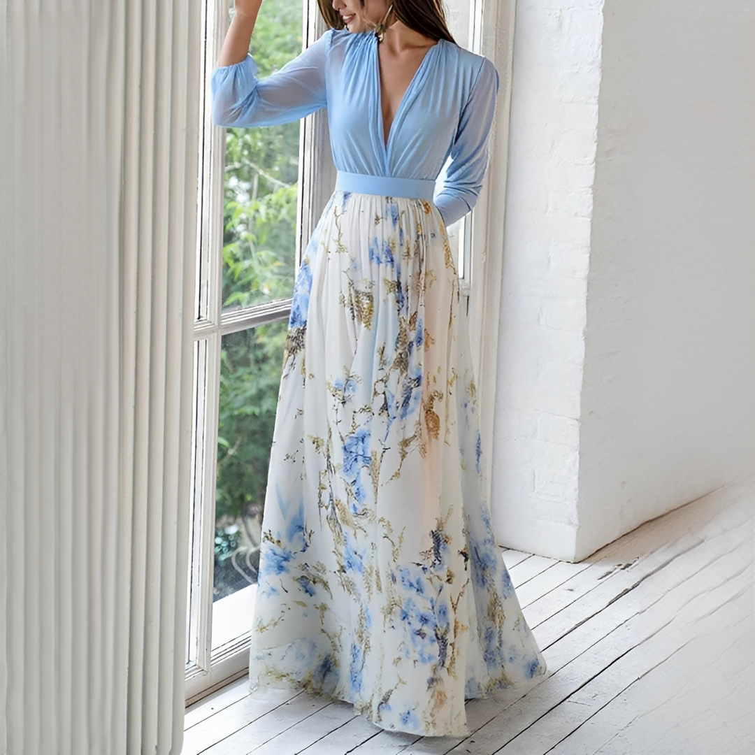 Mitchellie - Robe élégante pour femme à col en V