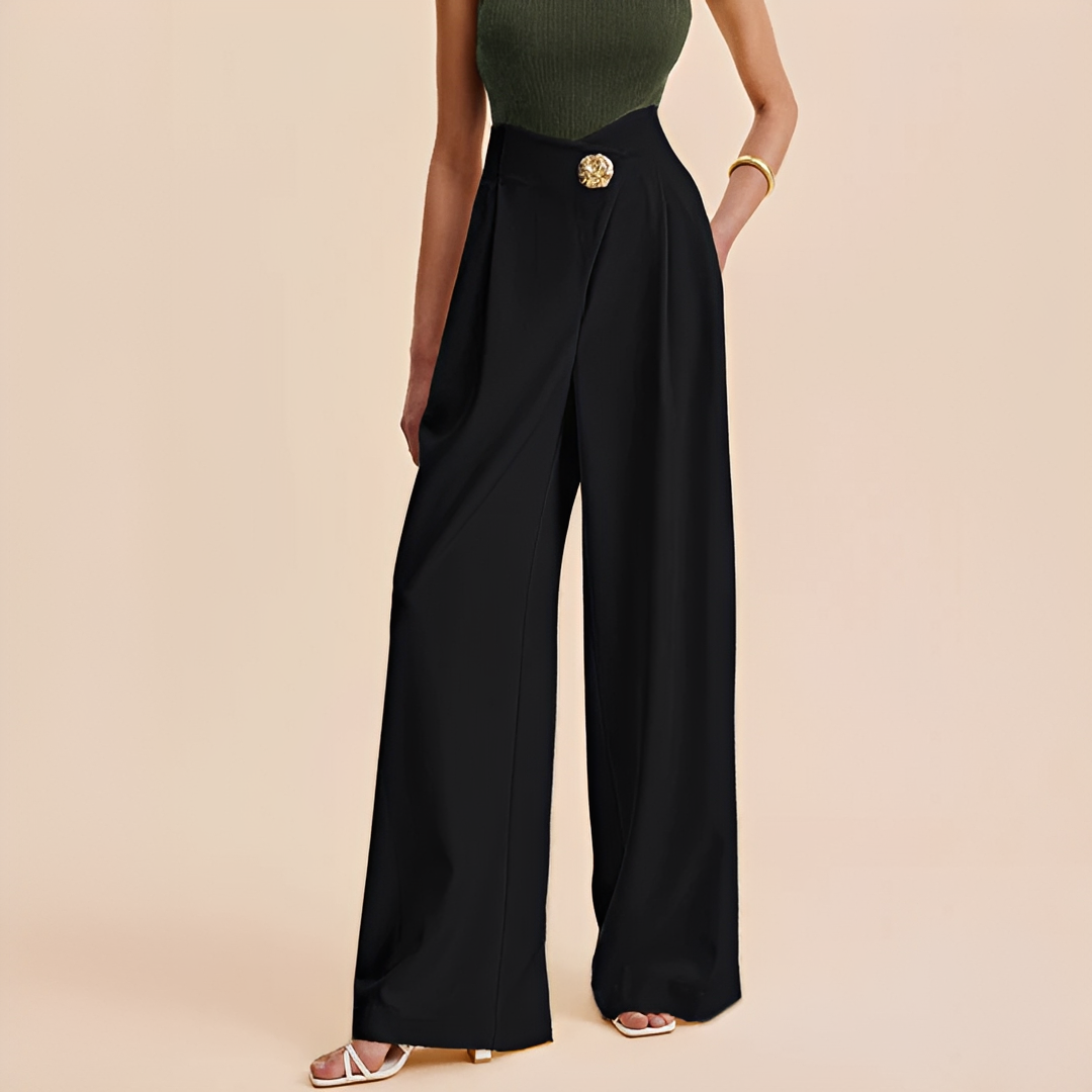 Joyce - Pantalon ample taille haute