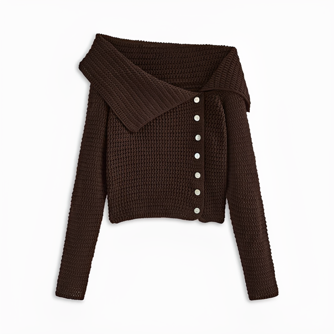 Ginalyn - Pull Asymétrique à Épaule Dénudée