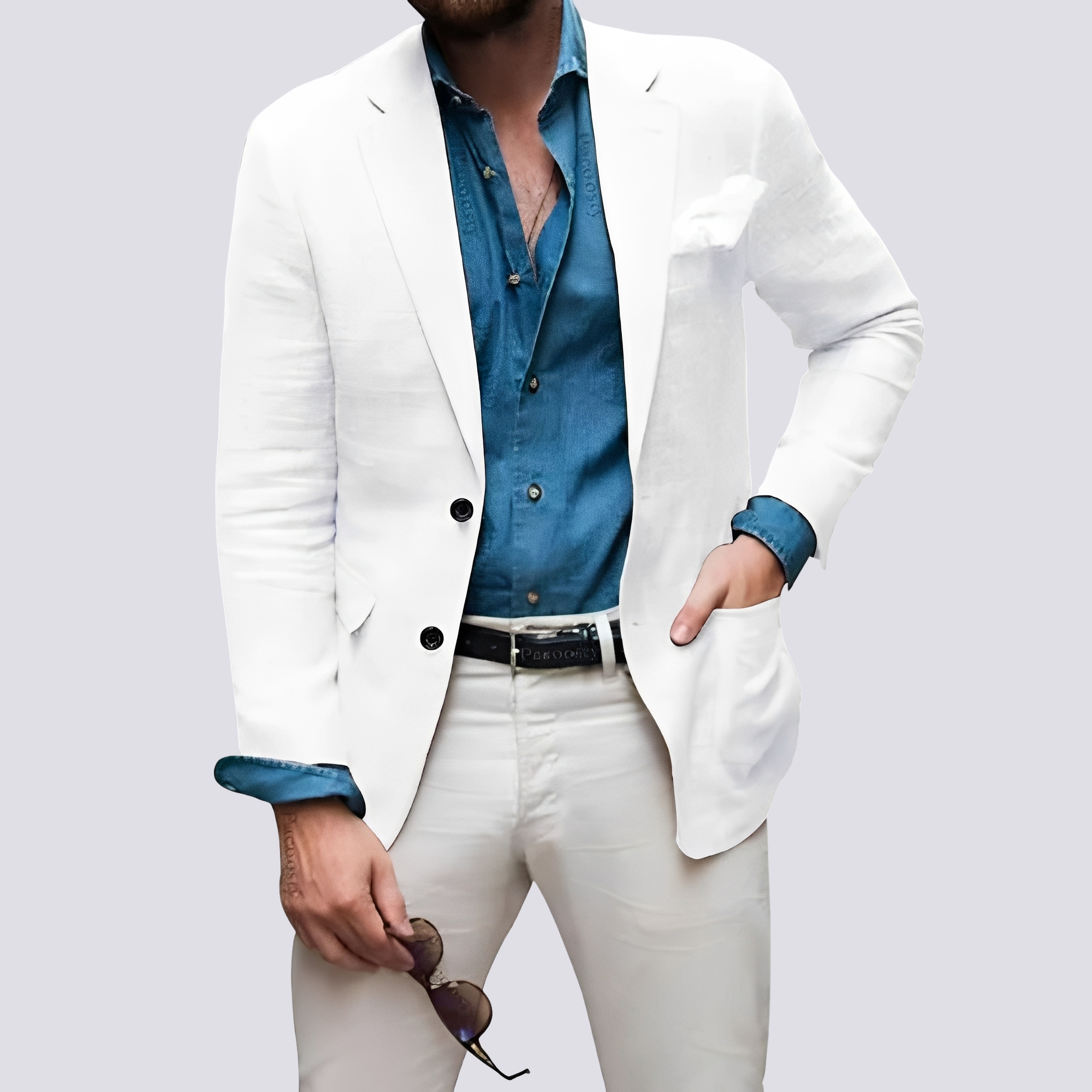 Glenn - Veste chique pour hommes avec boutons