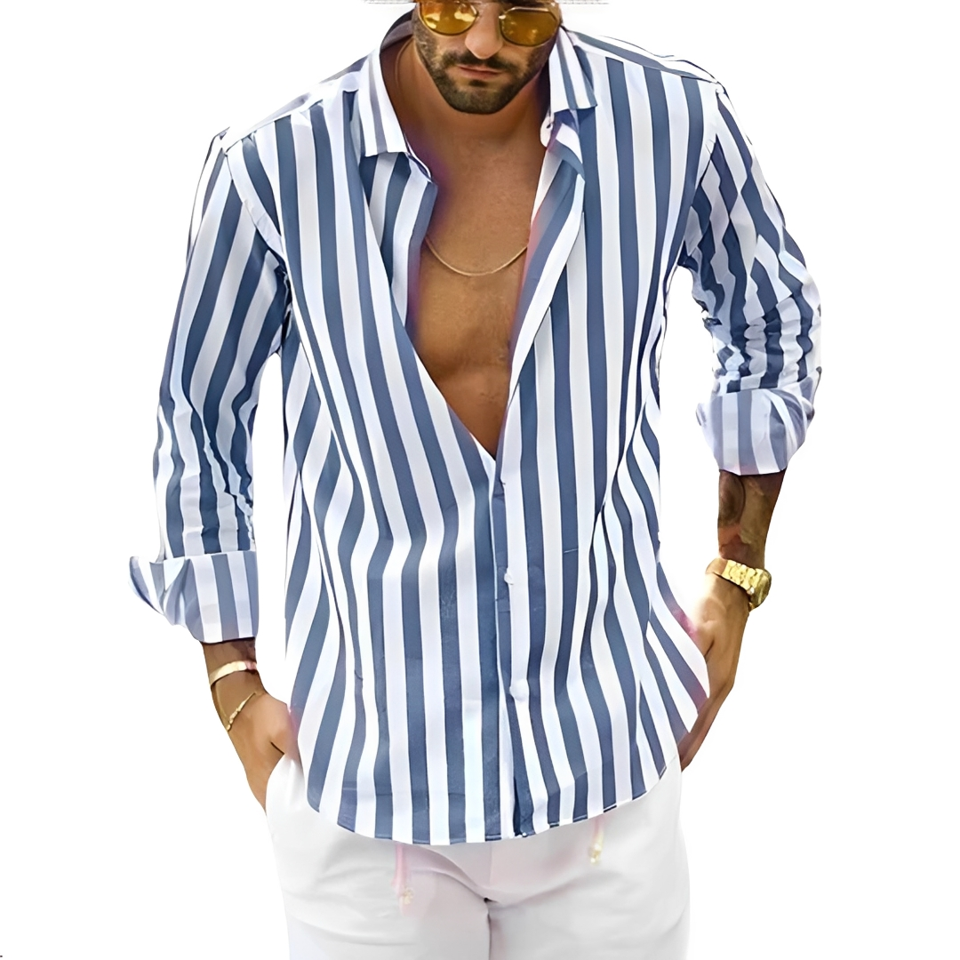 Roldan - Chemise d'été homme à rayures