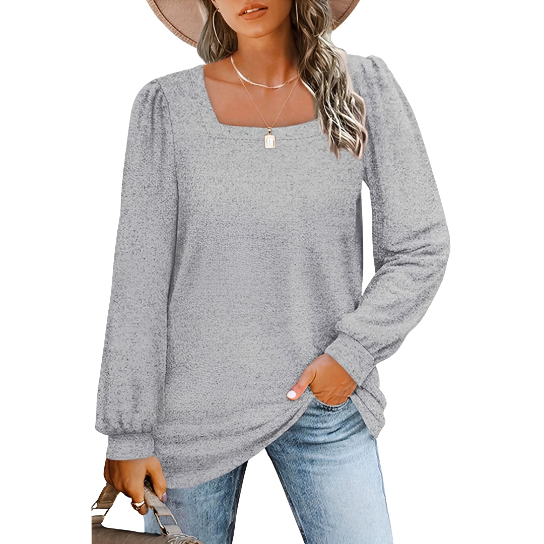 Jaylin - Élégante chemise à col carré