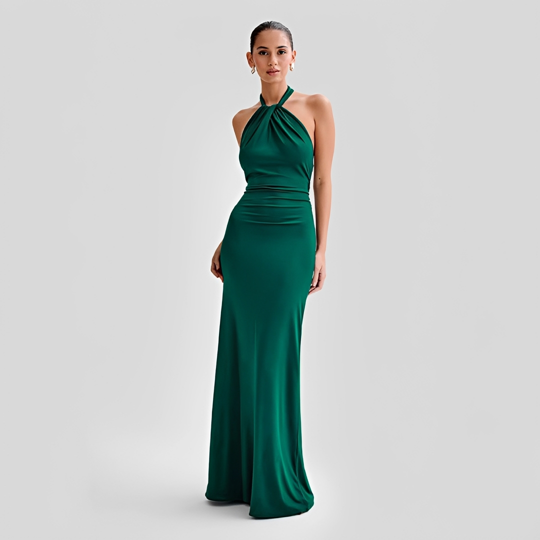 Mabel - Robe Maxi Élégante à Dos Nu