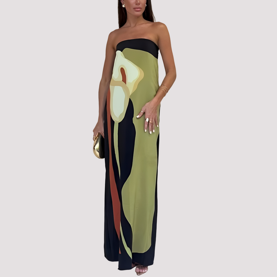 Samara - Robe longue chic sans bretelles