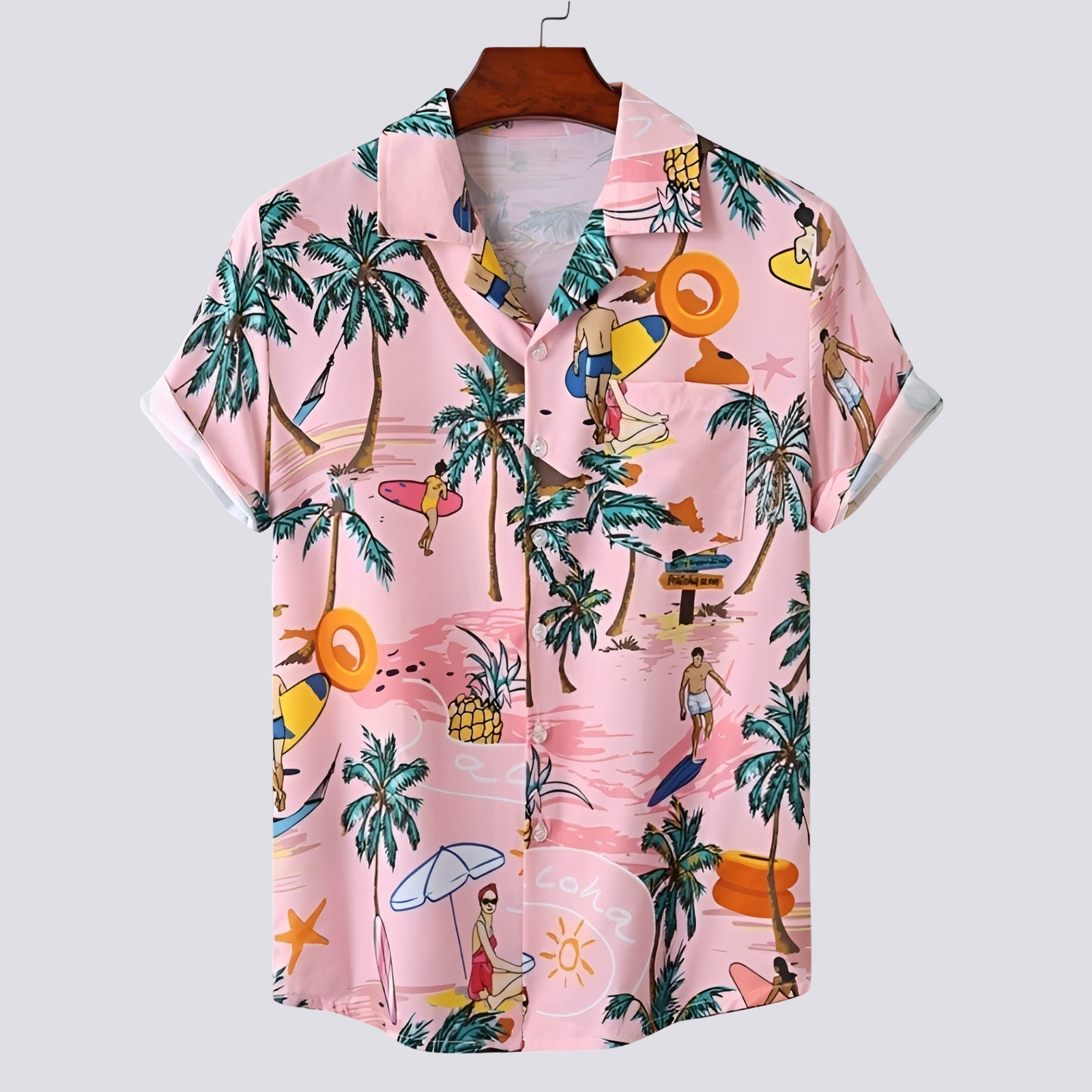 Ronan - Chemise homme chic à motif hawaïen