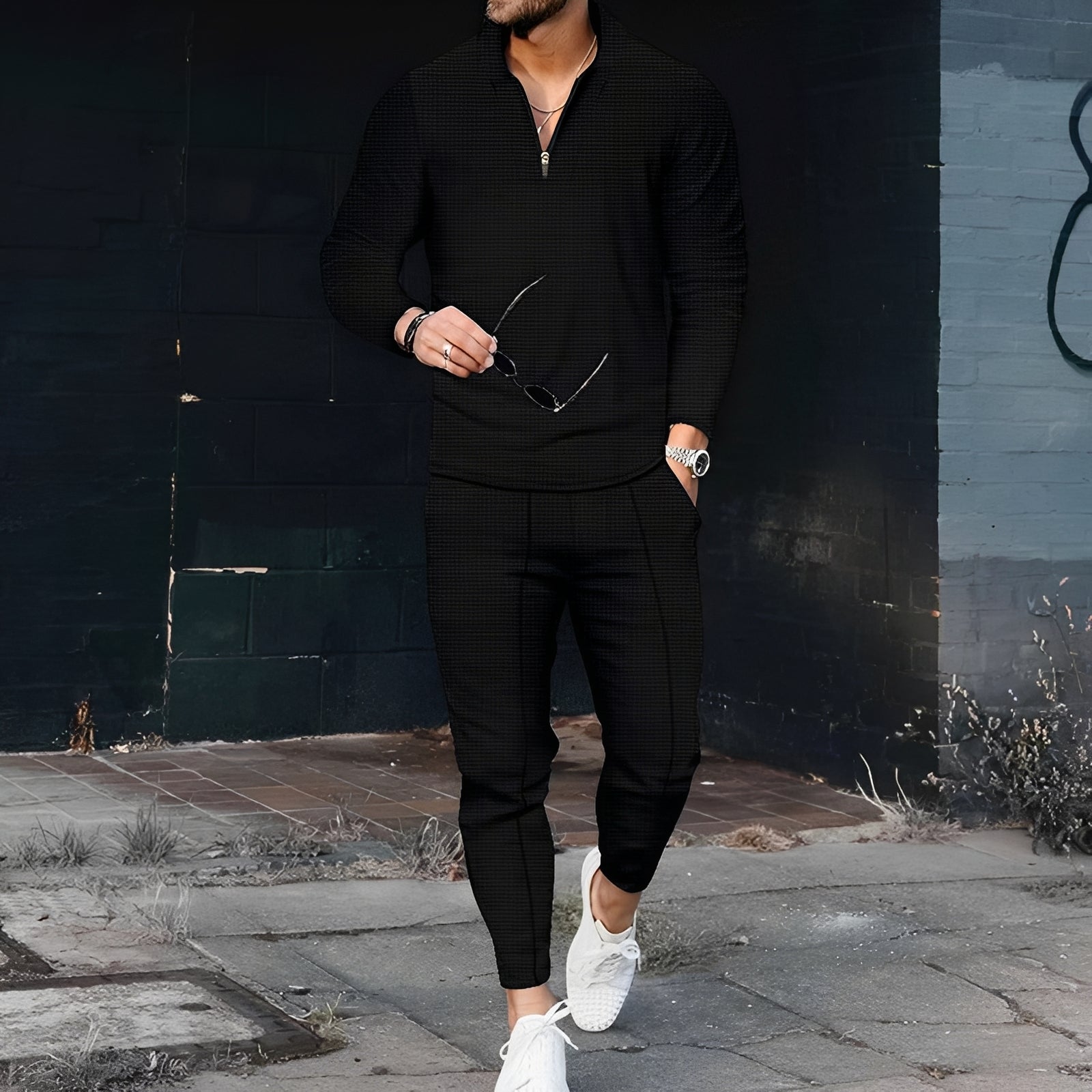 Andrew - Ensemble de sport élégant avec motif en relief pour hommes