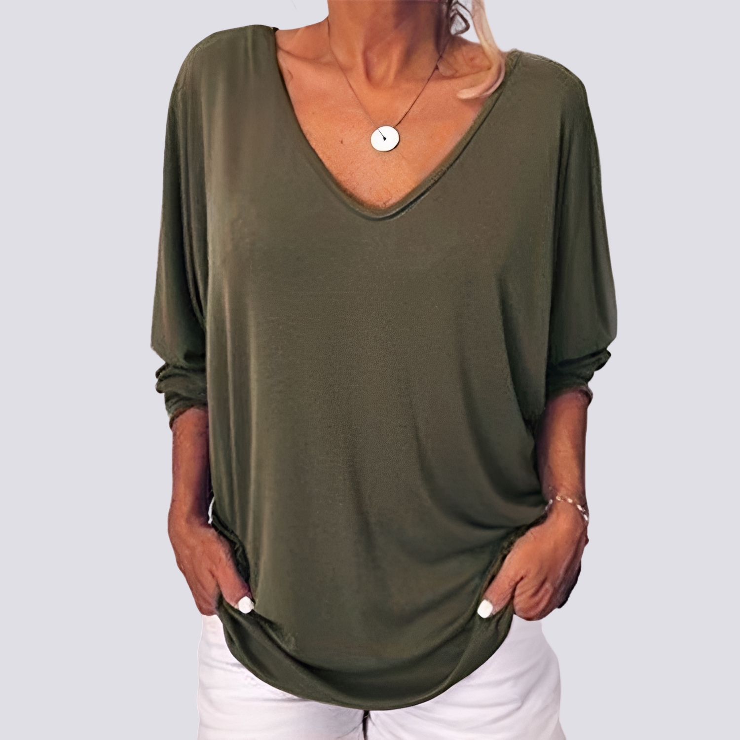 Bernice - Haut Chic avec Boutons au Dos