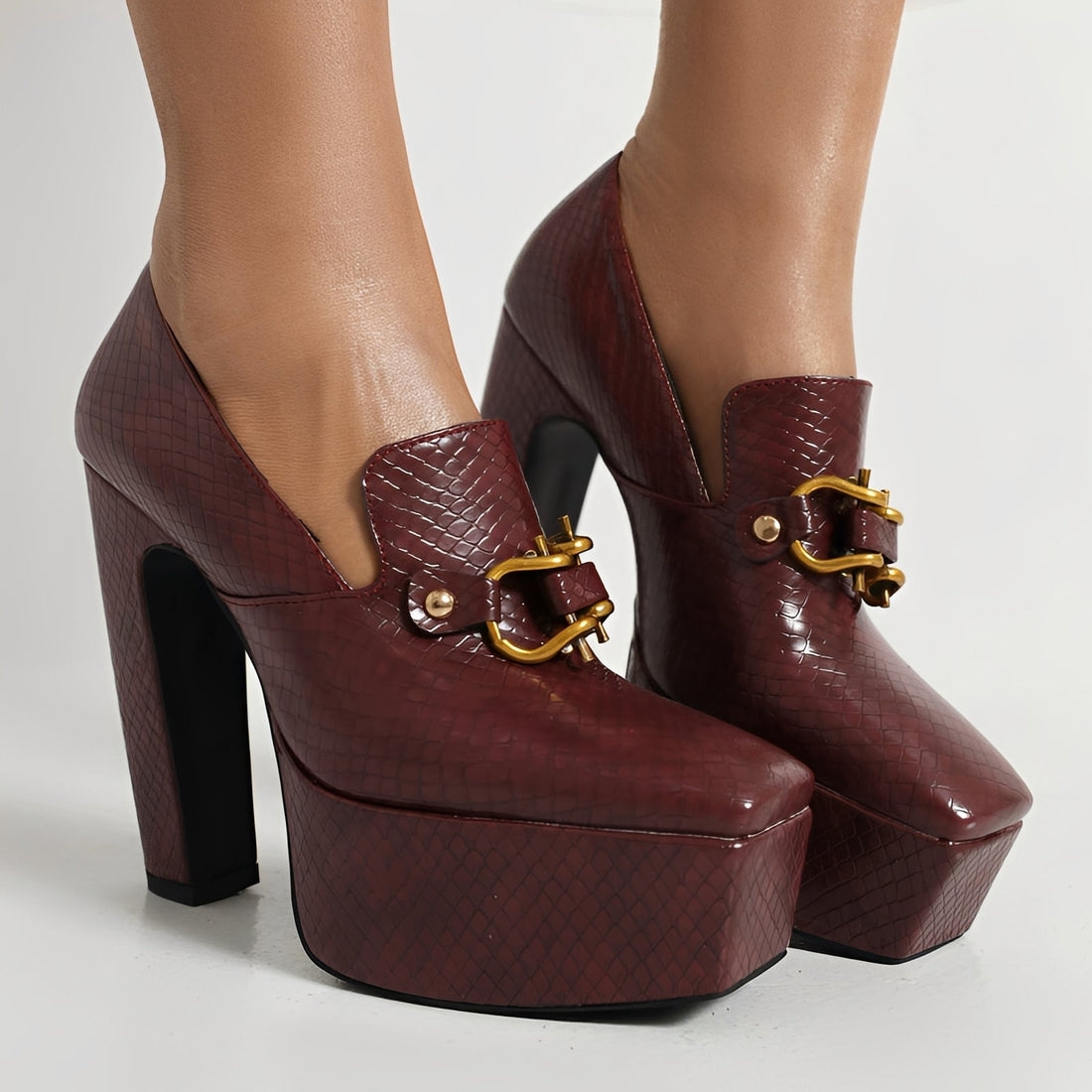 Jennie - Chaussures Élégantes à Talons Épais