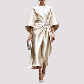 Kay - Robe Midi Élégante avec Design Croisé