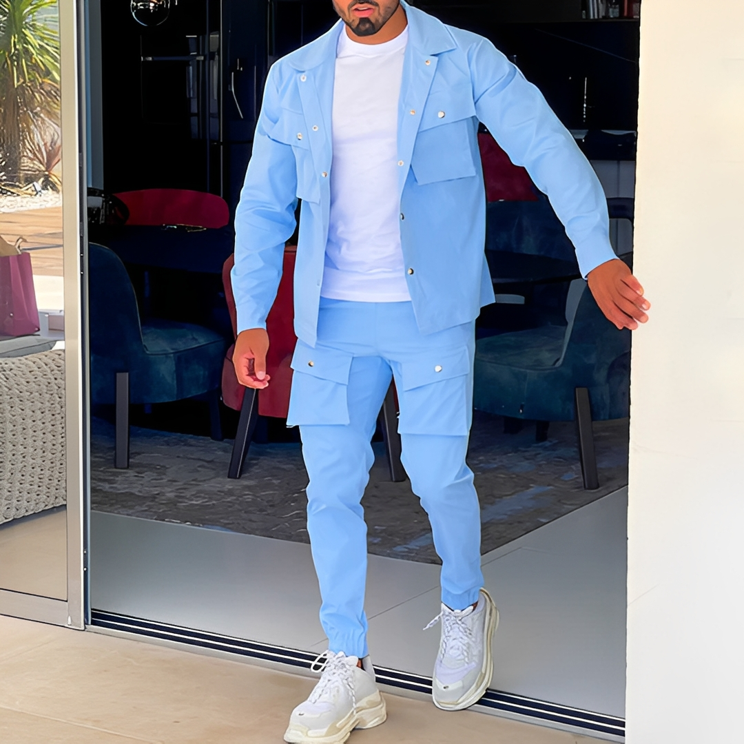 Arjay - Ensemble homme moderne en deux pièces avec cargo