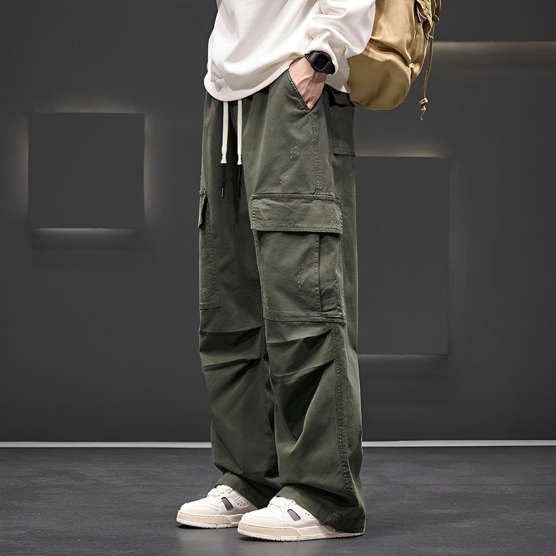 Brennan - Pantalon Cargo Large et Confortable