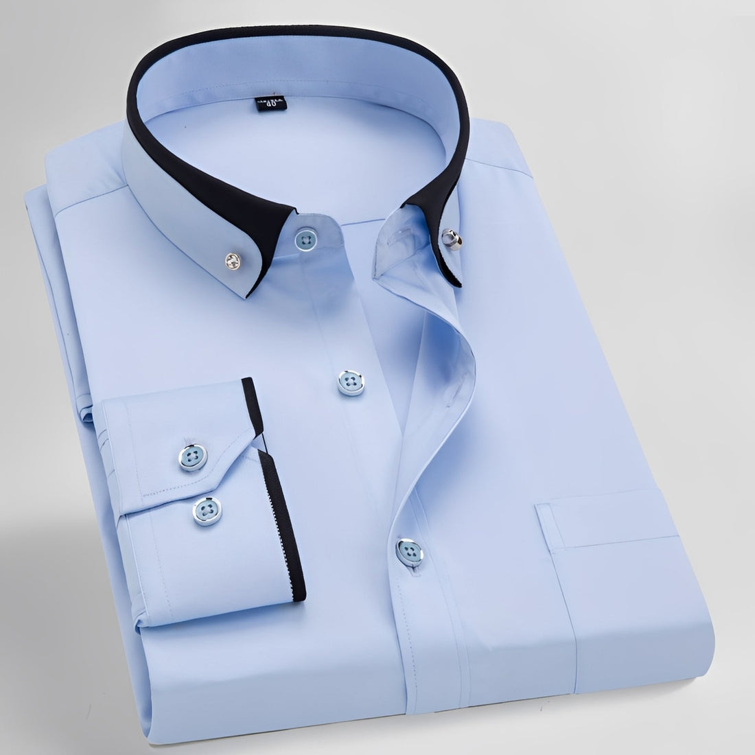 Glindel - Chemise classique pour homme à manches longues