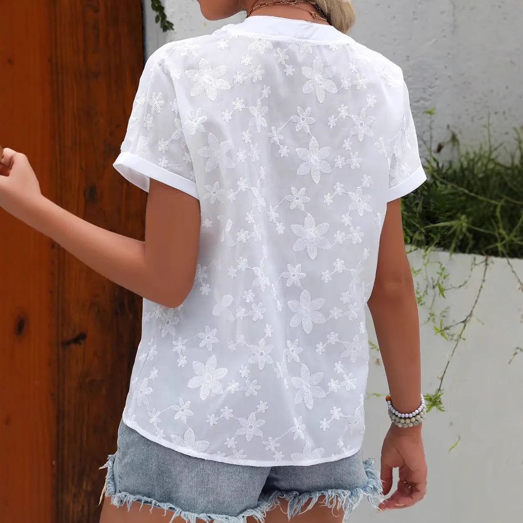 Rosalie - Blouse Élégante à Imprimé Floral