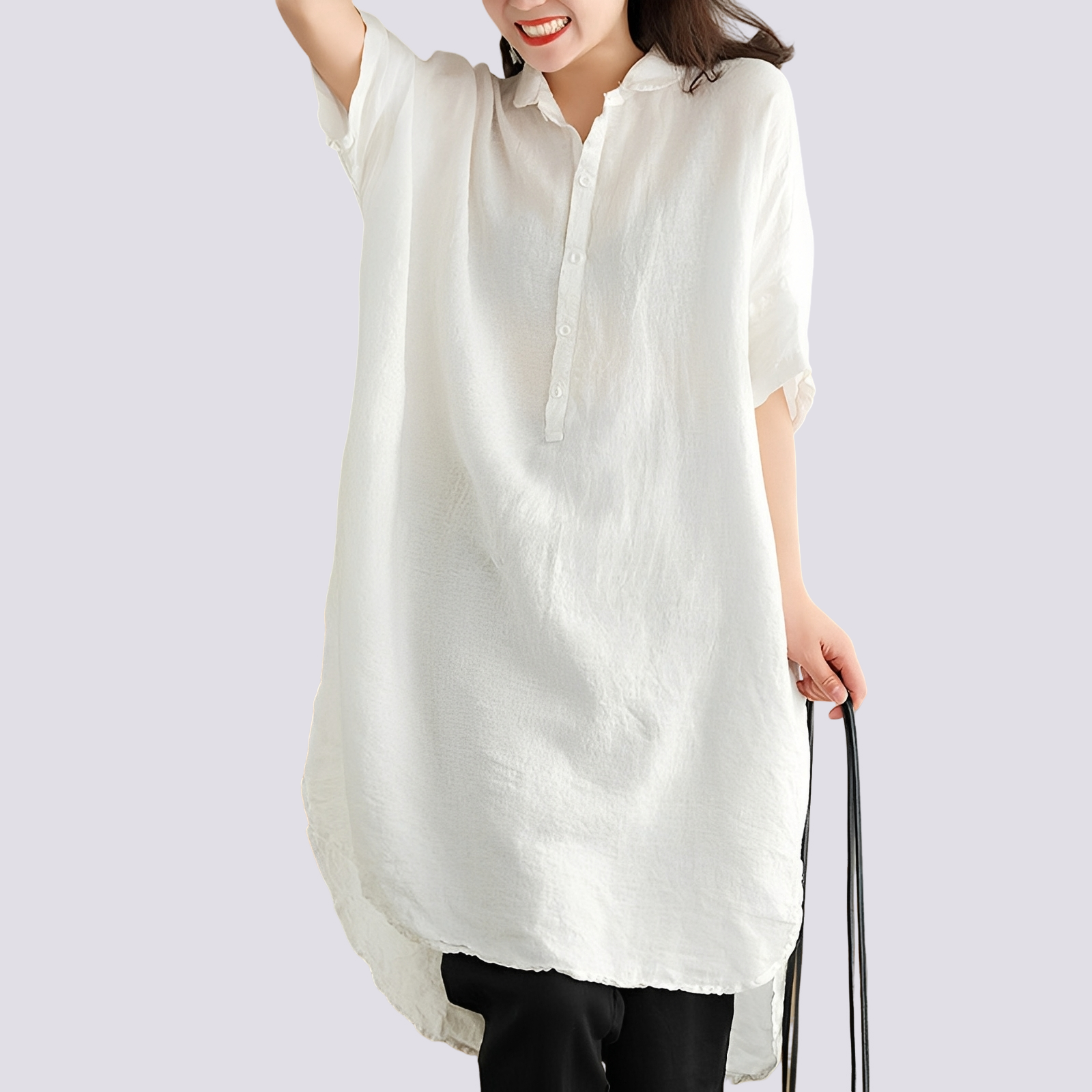 Deborah - Robe-chemise ample et casual pour femmes