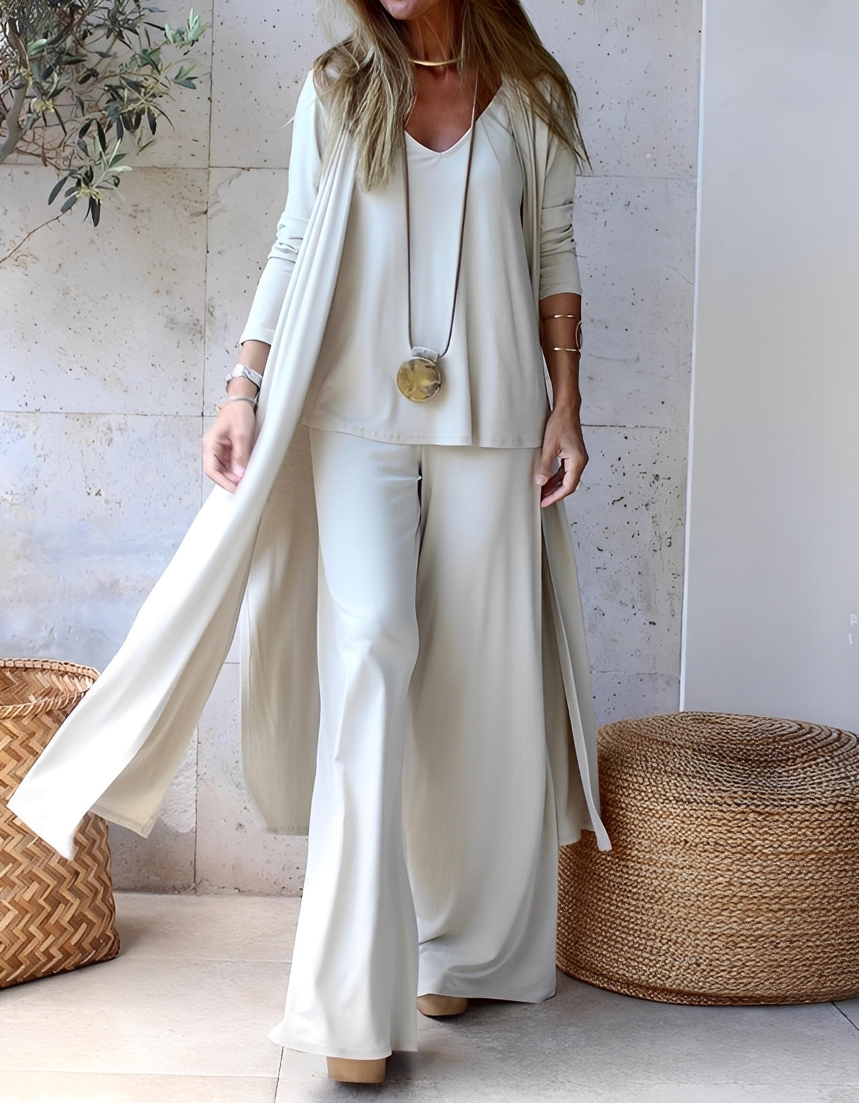 Evie - Ensemble élégant et large en trois pièces pour femmes